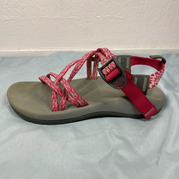 Chaco J180014: ZX1 Big kids Ecotread Rend Pink Sandal Rend Pink Size 5 - Picture 2 of 7